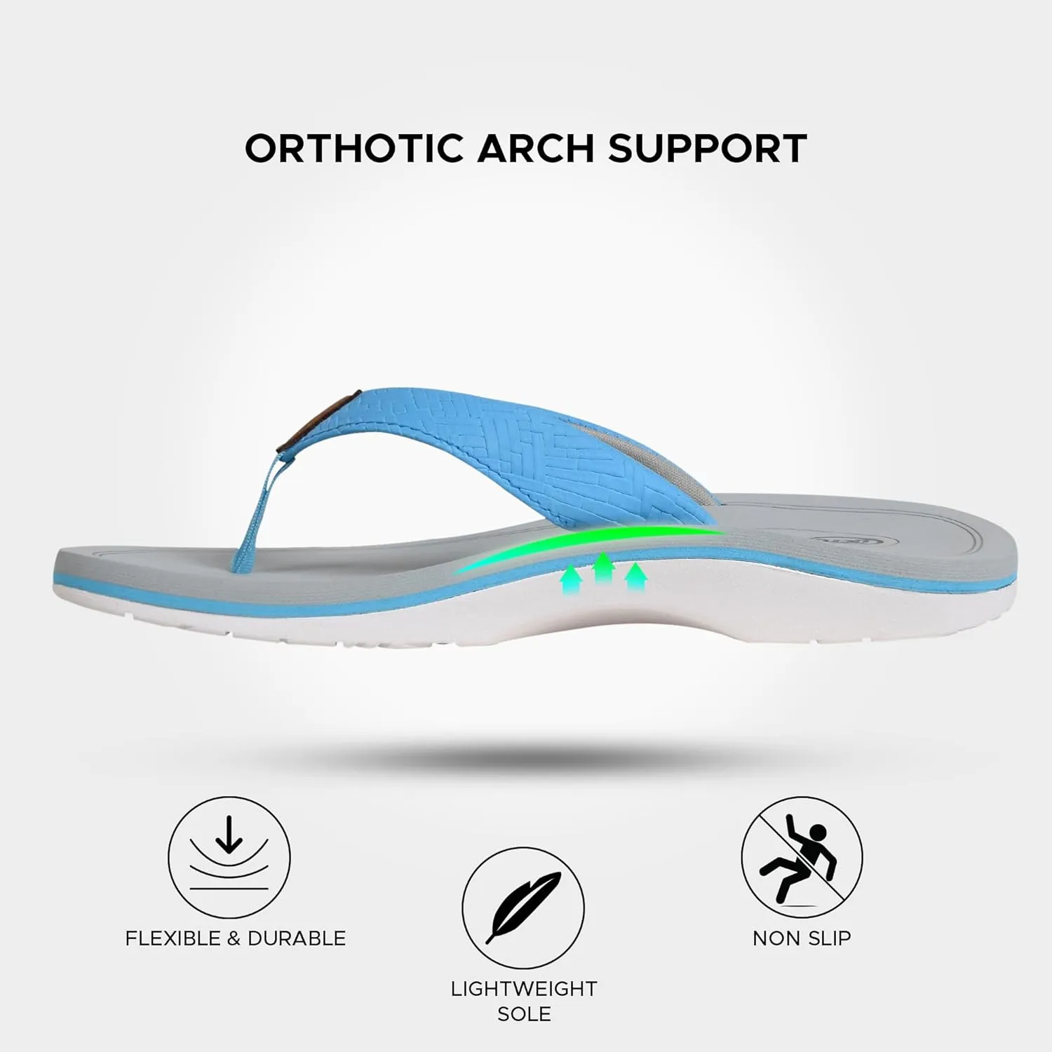 AEROTHOTIC Flip Flops Arch Support Womens  Slip On Recovery Plantar Fasciitis Relief Orthotic Slippers  Lightweight Thong Cushioning Sandals Women  Indoor Outdoor Beach Yoga Mat Footbed Footwear