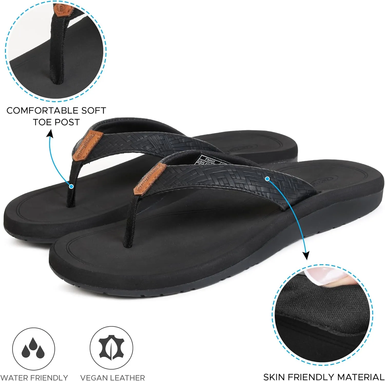 AEROTHOTIC Flip Flops Arch Support Womens  Slip On Recovery Plantar Fasciitis Relief Orthotic Slippers  Lightweight Thong Cushioning Sandals Women  Indoor Outdoor Beach Yoga Mat Footbed Footwear