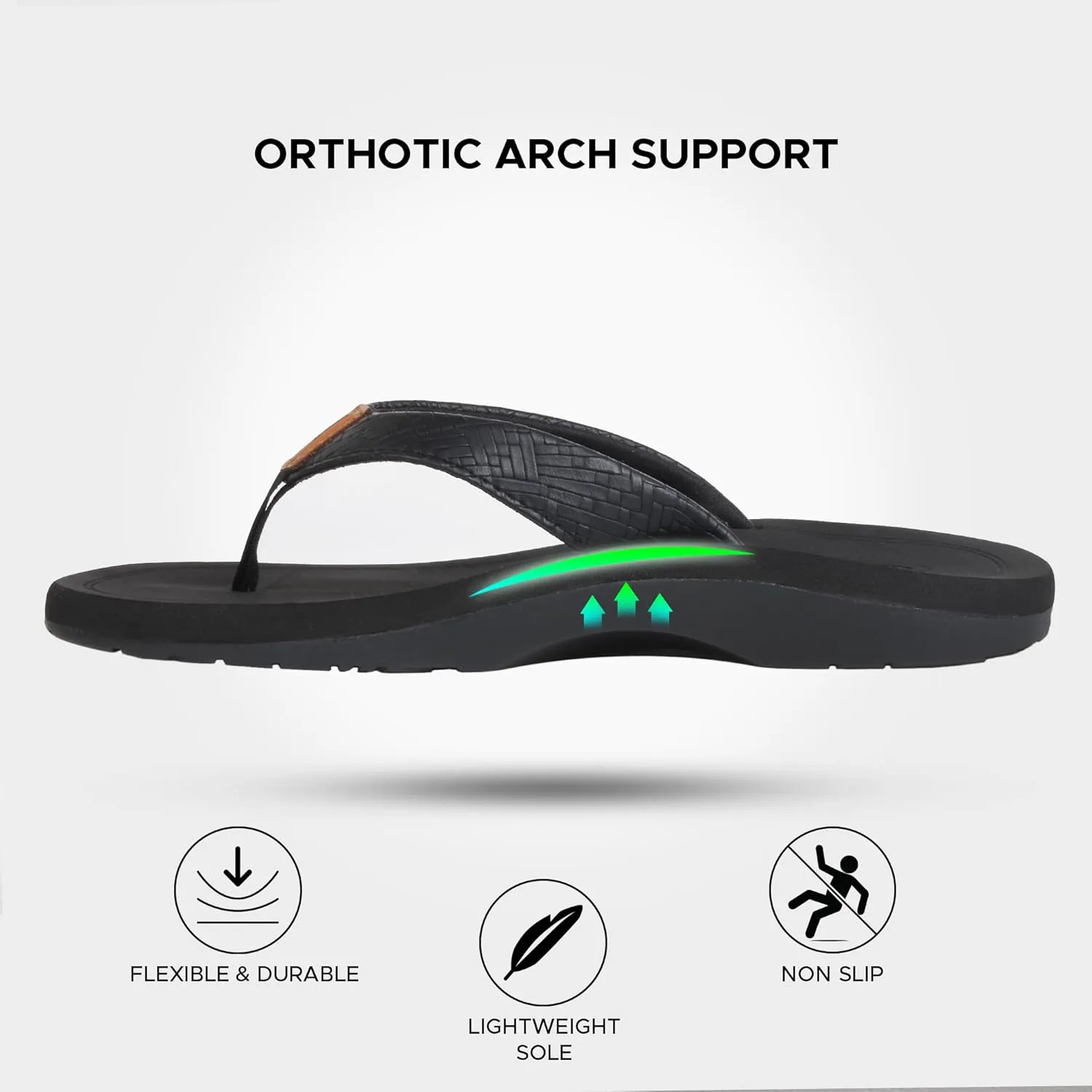 AEROTHOTIC Flip Flops Arch Support Womens  Slip On Recovery Plantar Fasciitis Relief Orthotic Slippers  Lightweight Thong Cushioning Sandals Women  Indoor Outdoor Beach Yoga Mat Footbed Footwear