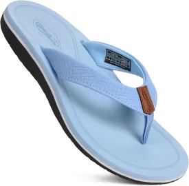 AEROTHOTIC Flip Flops Arch Support Womens  Slip On Recovery Plantar Fasciitis Relief Orthotic Slippers  Lightweight Thong Cushioning Sandals Women  Indoor Outdoor Beach Yoga Mat Footbed Footwear