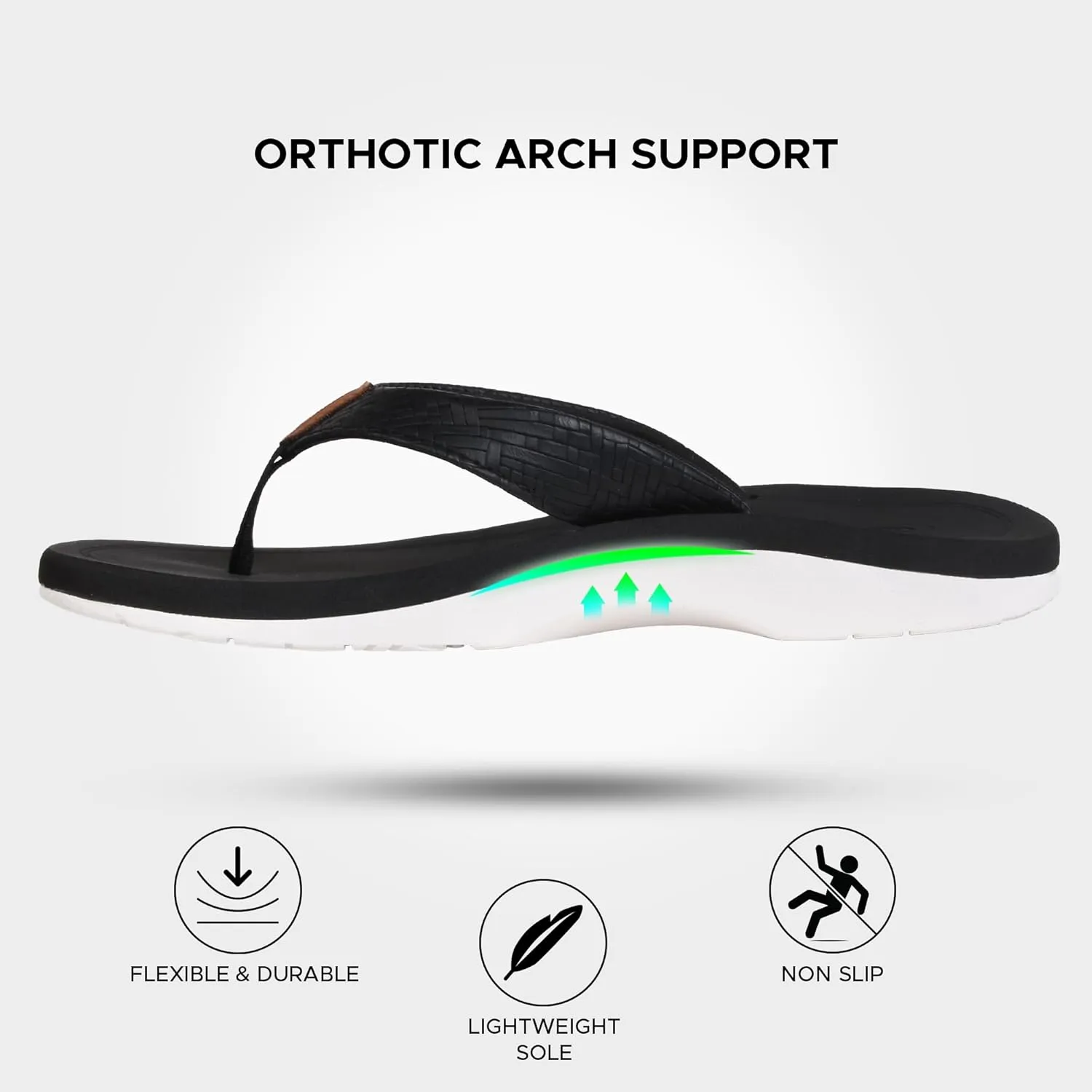 AEROTHOTIC Flip Flops Arch Support Womens  Slip On Recovery Plantar Fasciitis Relief Orthotic Slippers  Lightweight Thong Cushioning Sandals Women  Indoor Outdoor Beach Yoga Mat Footbed Footwear