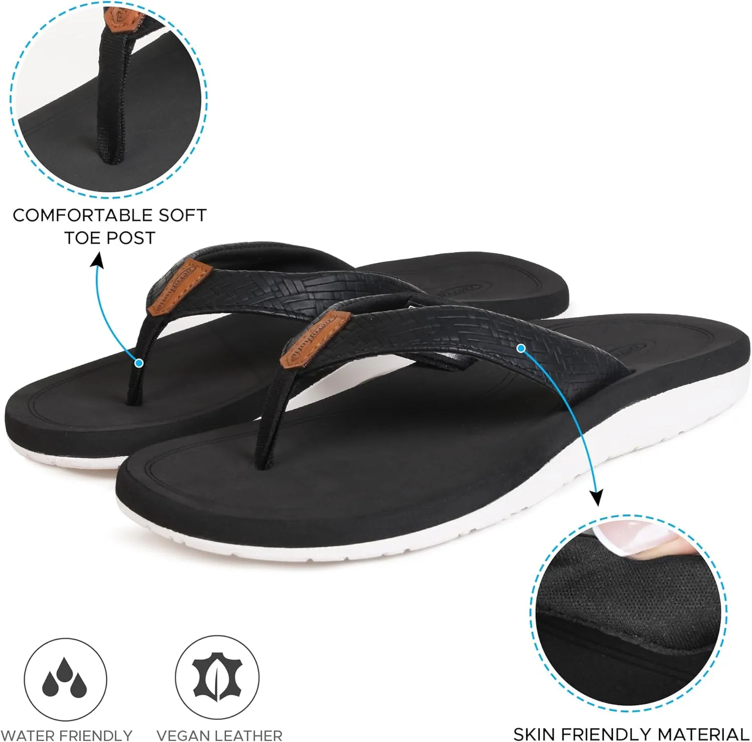 AEROTHOTIC Flip Flops Arch Support Womens  Slip On Recovery Plantar Fasciitis Relief Orthotic Slippers  Lightweight Thong Cushioning Sandals Women  Indoor Outdoor Beach Yoga Mat Footbed Footwear