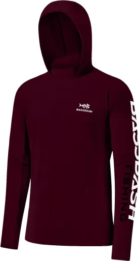 BASSDASH UPF 50  Men??s UV Sun Protection Long Sleeve Performance Fishing Hoodie Hooded Shirts