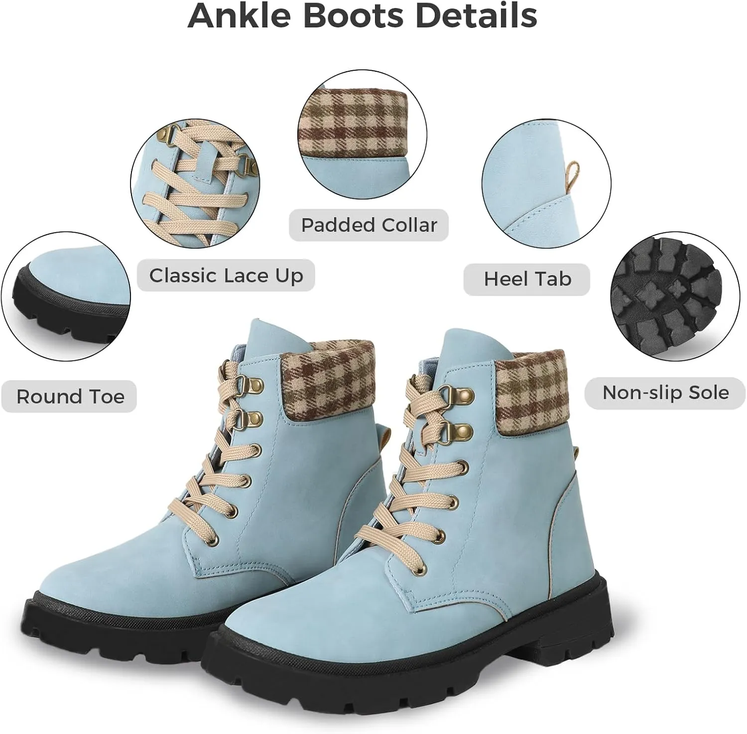 CHINMOON Women's Waterproof Backpacking Boots Non Slip Ankle Hiking Casual Shoes