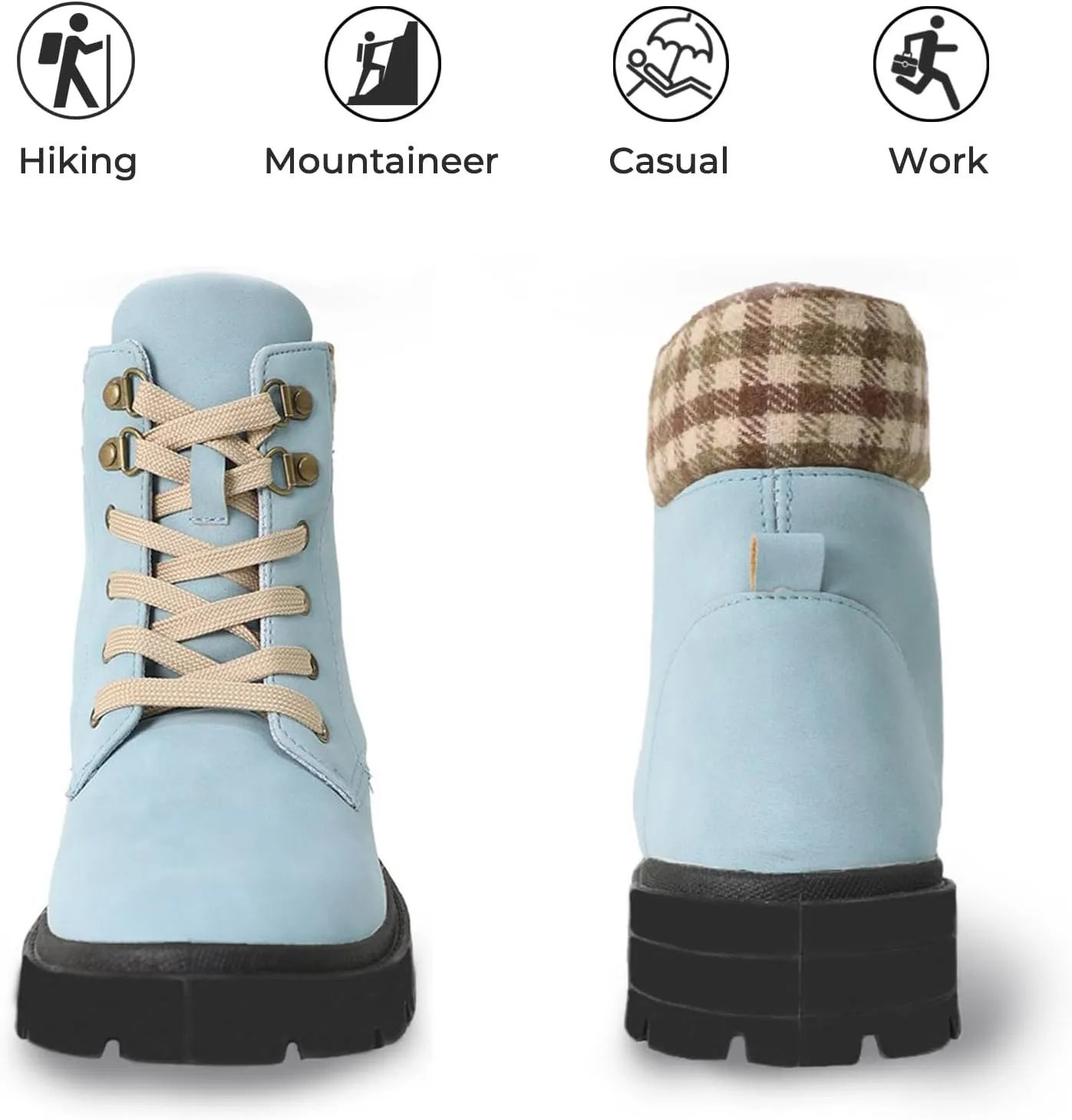 CHINMOON Women's Waterproof Backpacking Boots Non Slip Ankle Hiking Casual Shoes
