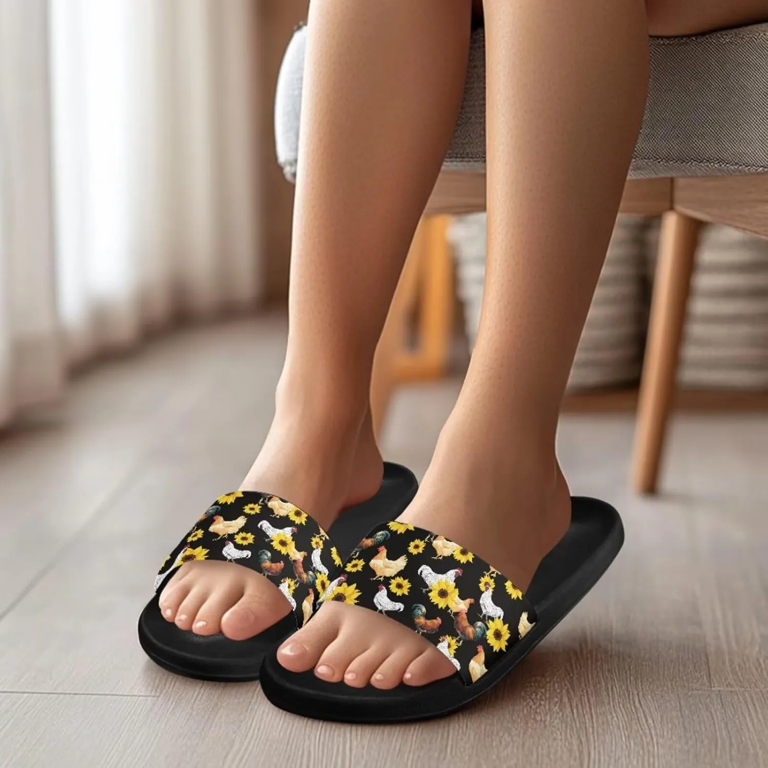 Coloranimal Slippers for Women Summer Beach Sandals House Slippers Shower Shoes Slide Sandals Women Non Slip Beach Shoes