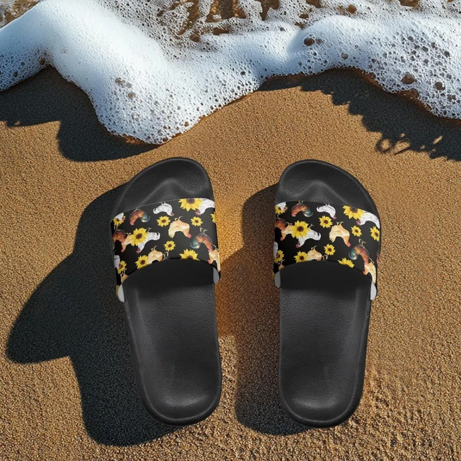 Coloranimal Slippers for Women Summer Beach Sandals House Slippers Shower Shoes Slide Sandals Women Non Slip Beach Shoes