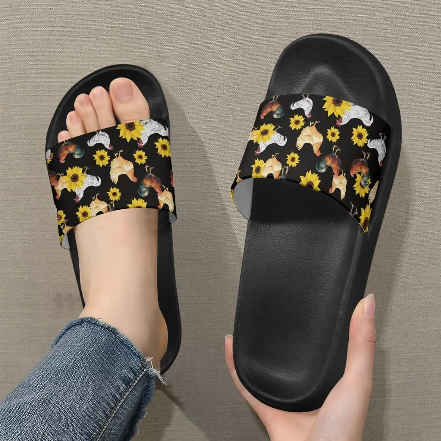 Coloranimal Slippers for Women Summer Beach Sandals House Slippers Shower Shoes Slide Sandals Women Non Slip Beach Shoes