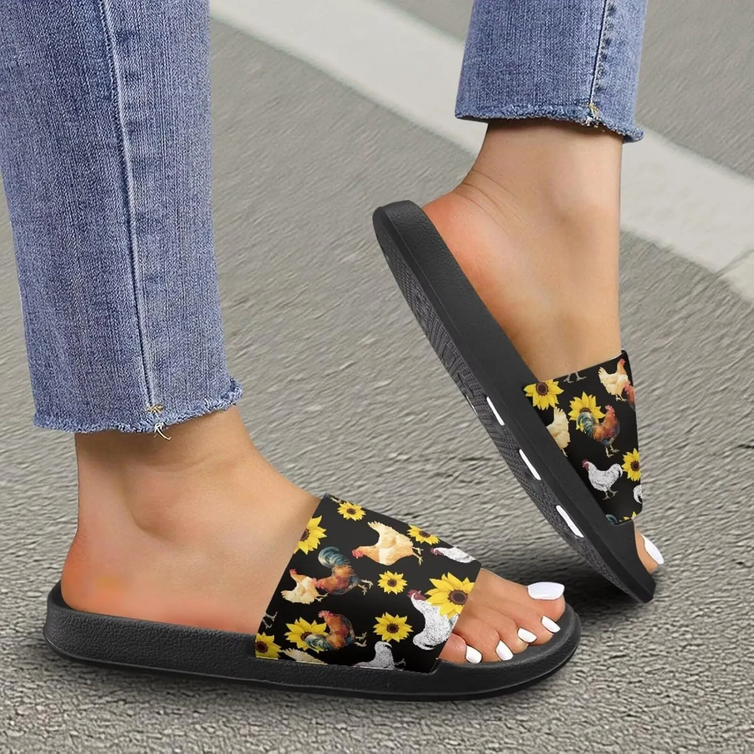 Coloranimal Slippers for Women Summer Beach Sandals House Slippers Shower Shoes Slide Sandals Women Non Slip Beach Shoes