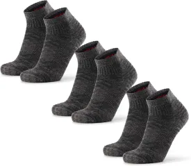 DANISH ENDURANCE 3 Low Cut Outdoor Hiking Socks in Merino Wool, Women & Men, 3-Pack