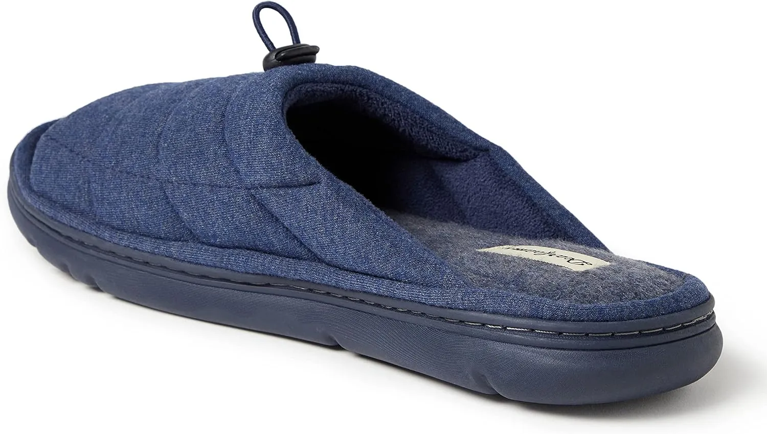 Dearfoams Men's Adrian Quilted Memory Foam Sweatshirt Slide Slipper
