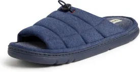 Dearfoams Men's Adrian Quilted Memory Foam Sweatshirt Slide Slipper