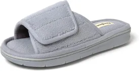 Dearfoams Women's Adjustable Indoor/Outdoor Machine Washable Memory Foam Slide