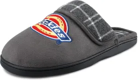 Dickies Men's Slide-on Memory Foam Scuff Slipper with Embroidered Logo-Indoor/Outdoor Sole