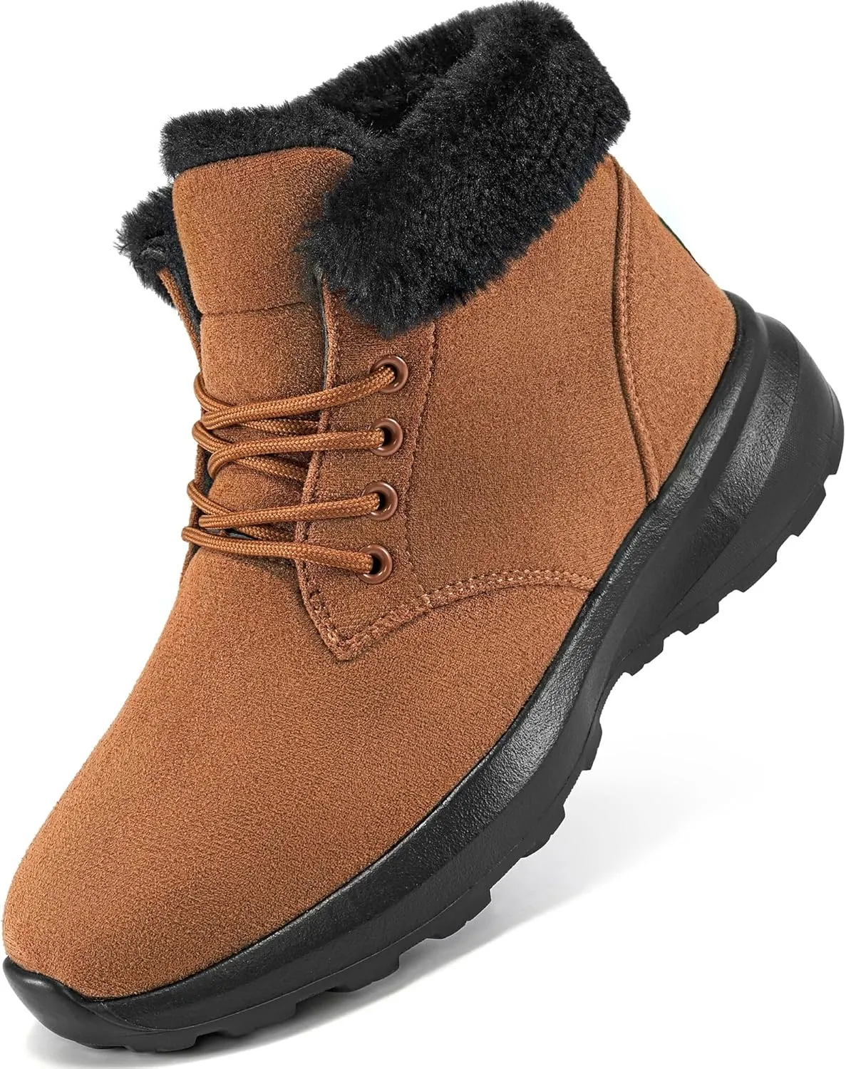 FUDYNMALC Womens Winter Snow Boots: Comfortable Warm Fur Lined Ankle Booties Lightweight Non Slip Walking Shoes Outdoor