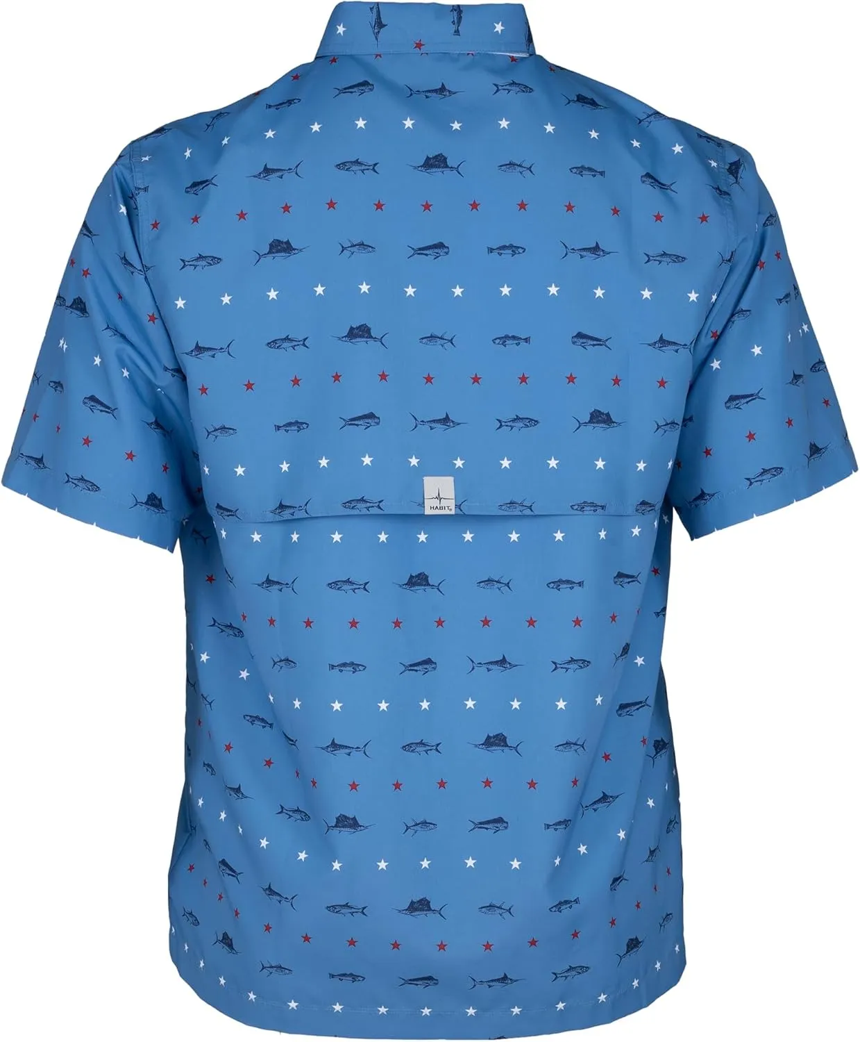 HABIT Men??s Fourche Mountain Short Sleeve River Guide Fishing Shirt - UPF 40  UV Protection
