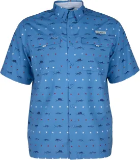 HABIT Men??s Fourche Mountain Short Sleeve River Guide Fishing Shirt - UPF 40  UV Protection