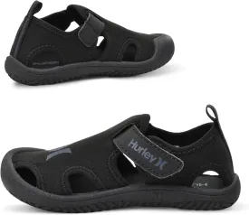 Hurley Kona Toddler Water Shoes - Beach Essentials, Girls and Boys Closed Toe Sandals, Lightweight, Breathable, Kids Water Shoes with Non-Slip Sole and Adjustable Straps, Outdoor Toddler Swim Shoes
