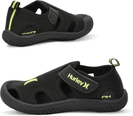 Hurley Kona Toddler Water Shoes - Beach Essentials, Girls and Boys Closed Toe Sandals, Lightweight, Breathable, Kids Water Shoes with Non-Slip Sole and Adjustable Straps, Outdoor Toddler Swim Shoes