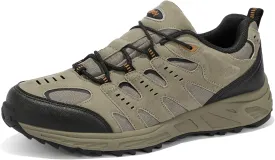 Kricely Men's Low Top Hiking Shoes Waterproof Suede Lightweight Anti Slip Trekking Shoes for Outdoor Trailing Camping Backpacking Running Walking