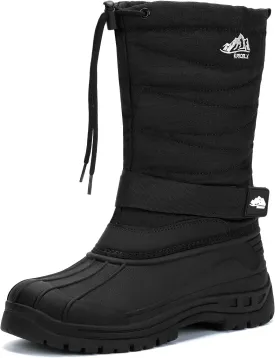 Kricely Men's Snow Boots Waterproof Non-Slip Outdoor Hiking Athletic Warm Fur Boot Comfortable Causual Cold-Weather Boots