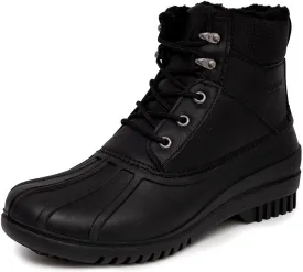 LONDON FOG Aspen Winter Boots for Men Waterproof Snow - Insulated Duck Mens Snow Boots or Rain Boots, Black Tan or Brown, Size 7 to 15 Medium and Extra Wide Widths