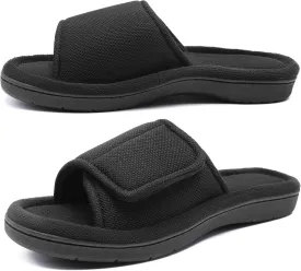 Men's Adjustable Wrap Memory Foam Slide Slipper