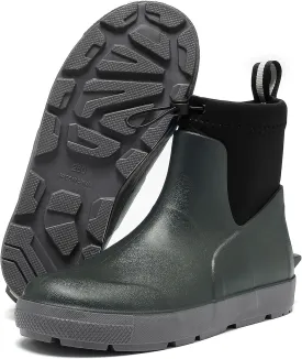 Men's Deck Boots,Ankle Rubber Rain boots Waterproof Anti-Slip Waterproof Shoes, Fishing Boating Boots Water Work Shoes for Men