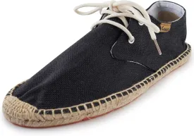 Men's Lace up Casual Canvas Slip on Flat Espadrille Shoes