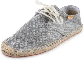 Men's Lace up Casual Canvas Slip on Flat Espadrille Shoes