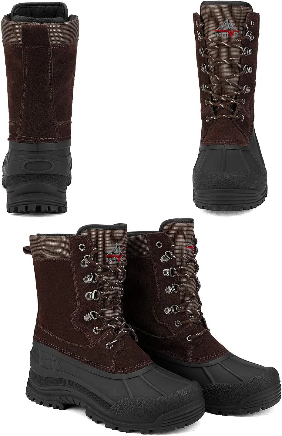 NORTIV 8 Men's Insulated Waterproof Winter Snow Boots