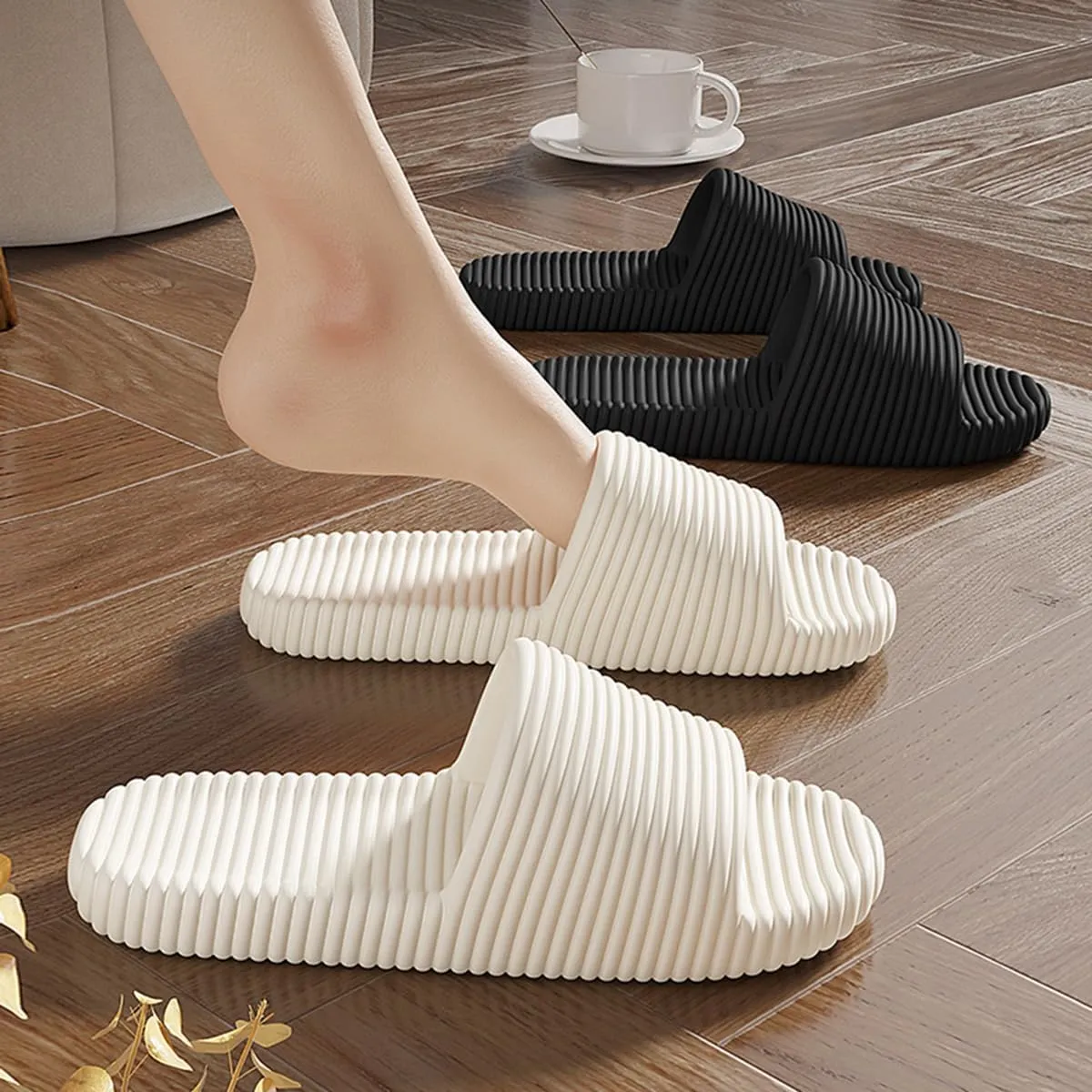 Quick Drying Shower Slippers For Women And Men Lightweight Open-toe EVA Non-Slip Slides Sandals Indoor And Outdoor Slipper For Bathroom,Spa,Pool,Gym,Beach