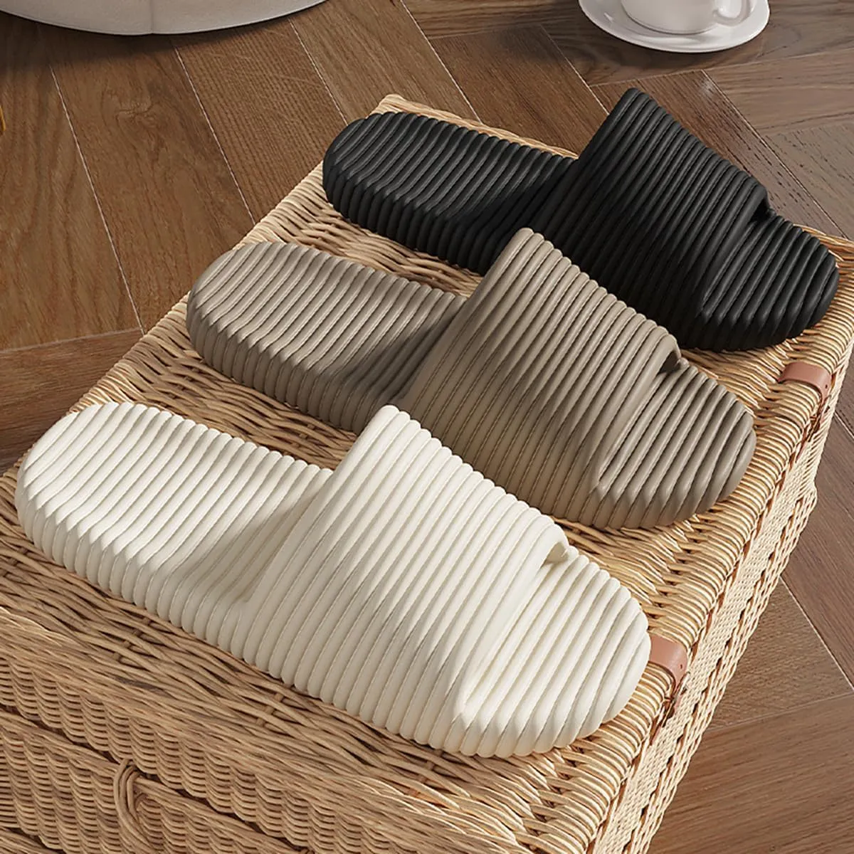 Quick Drying Shower Slippers For Women And Men Lightweight Open-toe EVA Non-Slip Slides Sandals Indoor And Outdoor Slipper For Bathroom,Spa,Pool,Gym,Beach