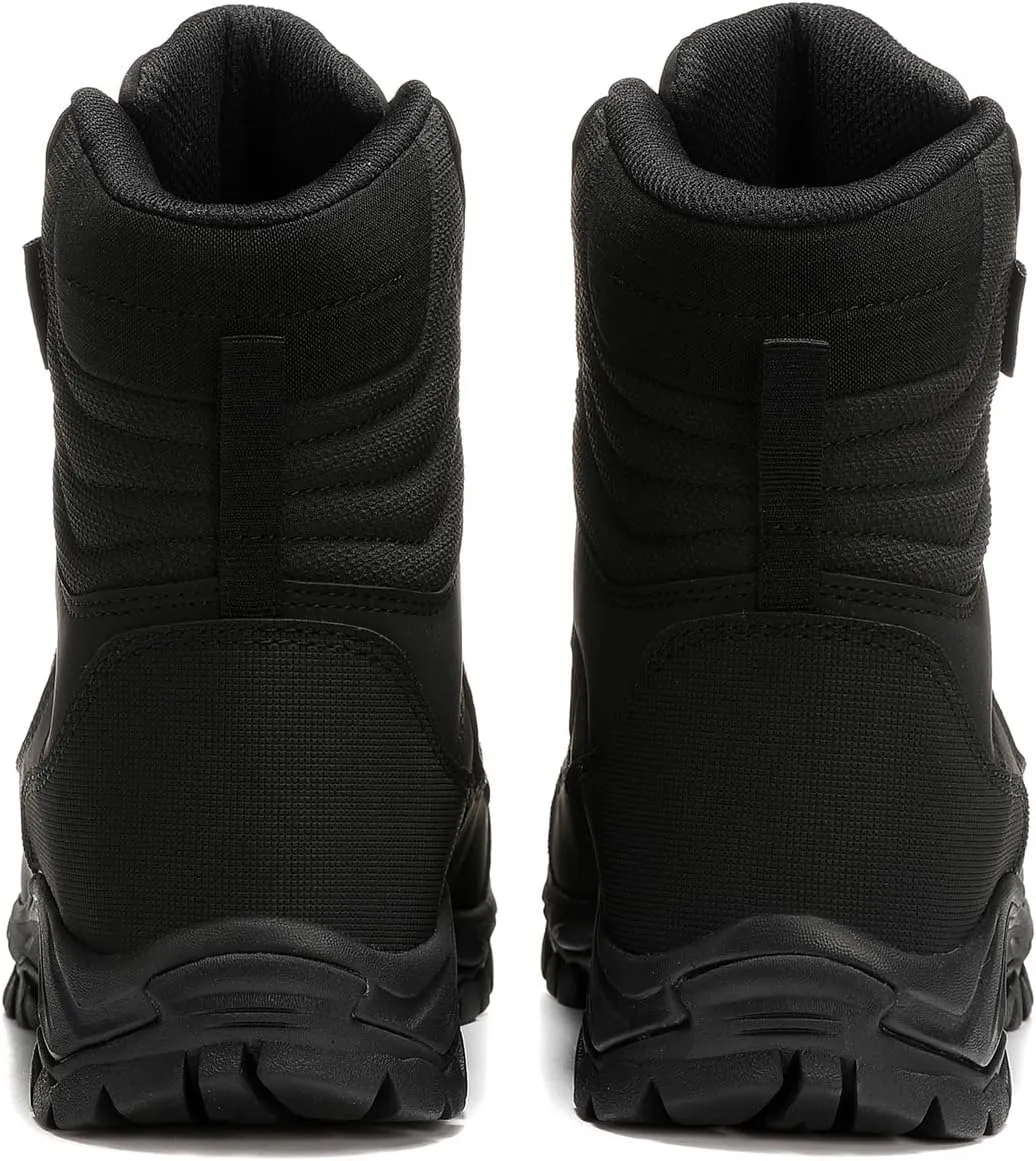 ROCKMARK Men's Warm Snow Boots, Fur Lined Waterproof Winter Shoes, Outdoor Anti-Slip Lightweight Snow Boots