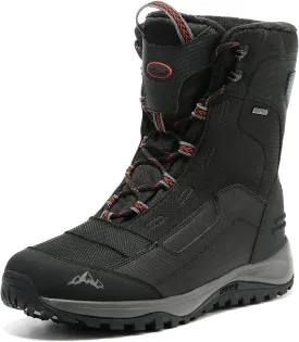 ROCKMARK Men's Winter Snow Boots Outdoor Warm Mid Calf Waterproof Durable Boot Non-Slip Warm Climbing Shoes