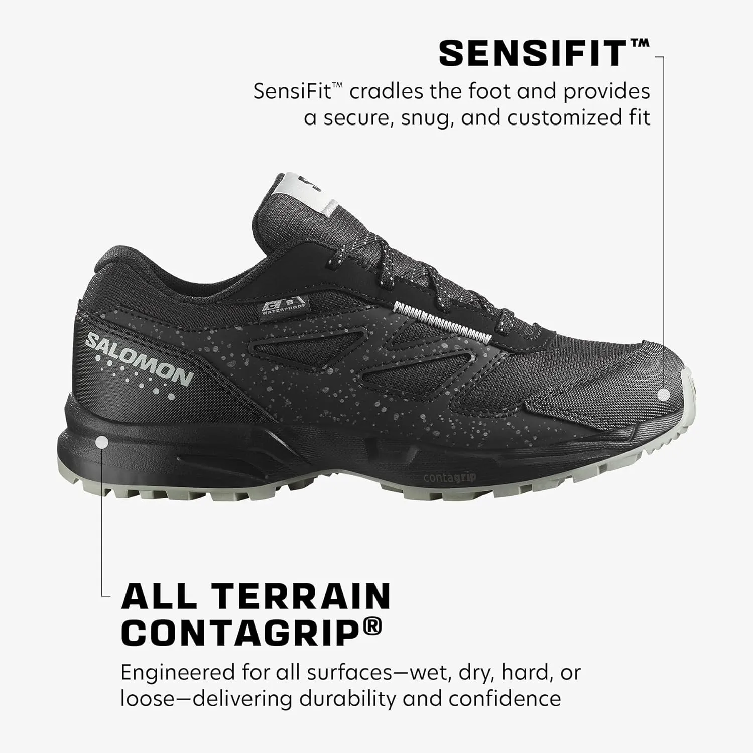 Salomon Unisex Junior Outway Climasalomon Waterproof Trail Shoes for Kids
