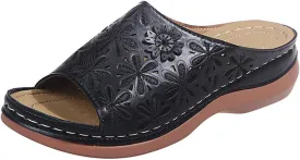 Sandals Women Dressy Summer Flat Flip Flops Comfortable Walking Orthopedic Slippers Arch Support Orthotic Slides Plantar Fasciitis Heel Platform Lightweight Wedge Damping Sole Beach Travel