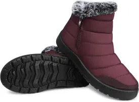 SHIBEVER Winter Boots For Women Snow: Warm Fur Lined Waterproof Ankle Boots - Outdoor Walking Non Slip Booties