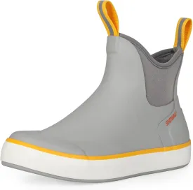Showave Mens Deck Boots Waterproof Ankle Saltwater Rain Boot Fishing Rubber Boots Slip On Neoprene Boat Booties Work Sailing Boot For Men