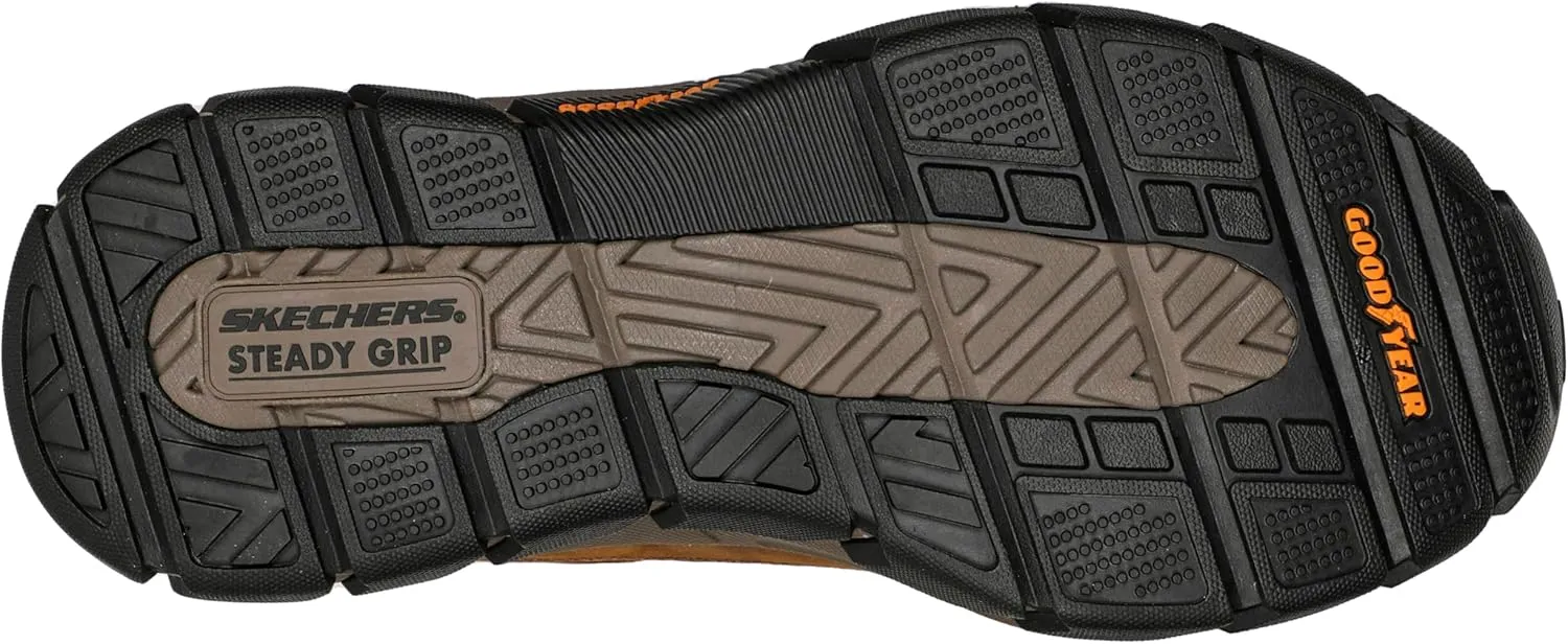 Skechers USA Men's Respected-Boswell 204454 Mid Top Leather Moc Toe Lace Up