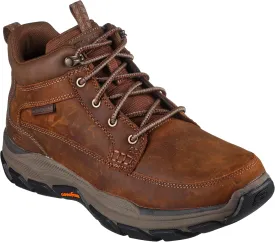 Skechers USA Men's Respected-Boswell 204454 Mid Top Leather Moc Toe Lace Up