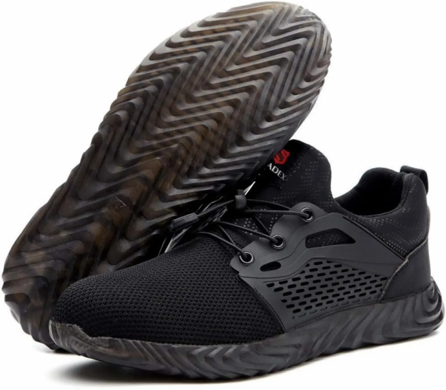 SUADEX Steel Toe Shoes for Women Men, Anti Slip Safety Shoes Breathable Lightweight Puncture Proof Work Construction Sneakers