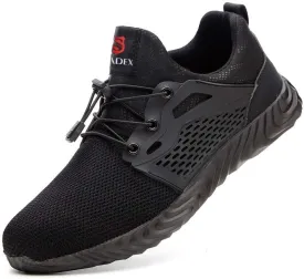 SUADEX Steel Toe Shoes for Women Men, Anti Slip Safety Shoes Breathable Lightweight Puncture Proof Work Construction Sneakers