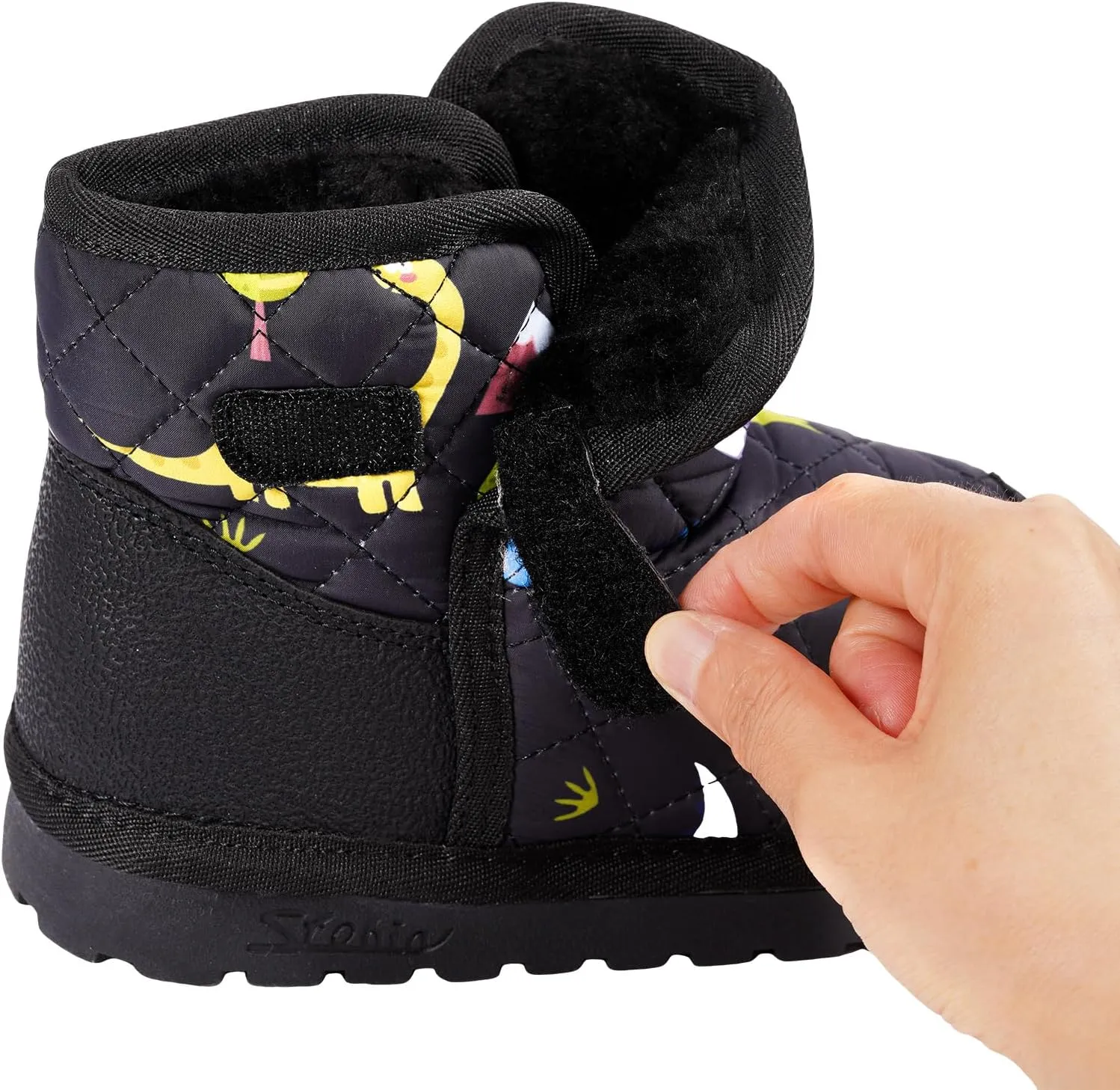 TZJS Boys Girls Winter Boots Kids Lightweight Outdoor Hiking Warm Snow Boot Faux Fur Lined Cold Weather Shoes for Toddler/Little Kids