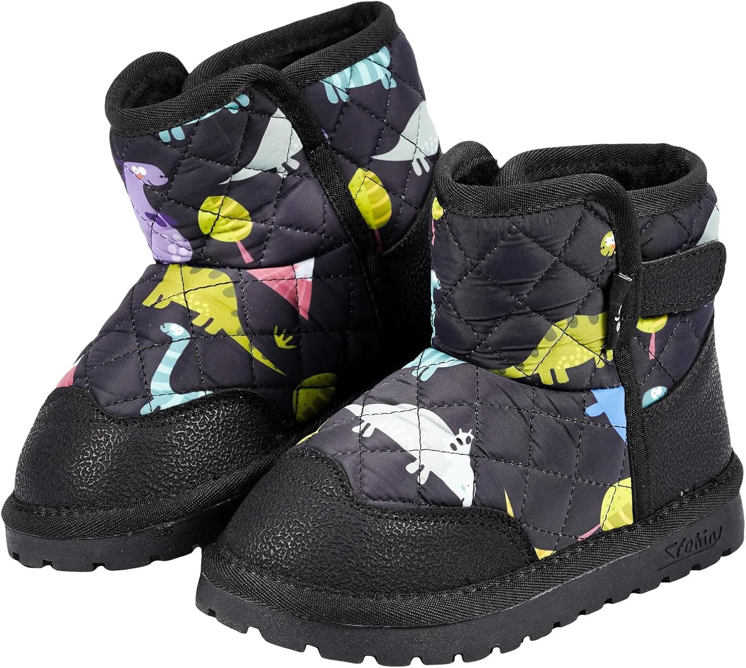 TZJS Boys Girls Winter Boots Kids Lightweight Outdoor Hiking Warm Snow Boot Faux Fur Lined Cold Weather Shoes for Toddler/Little Kids