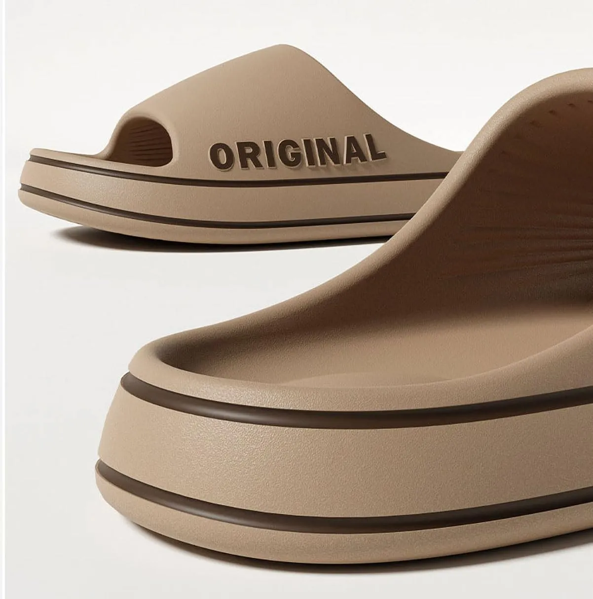 Unisex-Adult Slide Sandals Soft Shower Shoes Non Slip Bathroom Slippers Lightweight Pool Slippers