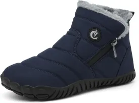 Womens Fur Lined Snow Boots Ladies Warm Winter Boots Non Slip Outdoor Boot Fashion Zip Booties