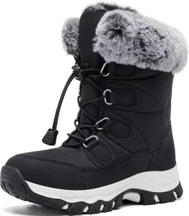 Women's Snow Boots Winter Warm Fur Lined Water-Resistant Outdoor Anti-Slip Boot